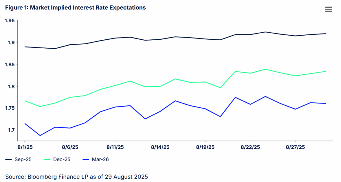Figure 1: Market Implied Interest Rate Expectations