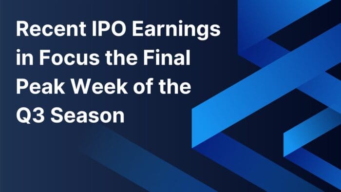 Recent IPO Earnings in Focus the Final Peak Week of the Q3 Season