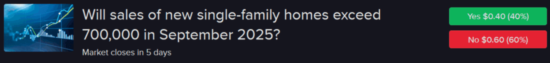 Forecast Contract - Will sales of new single-family homes exceed 700,000 in September 2025?